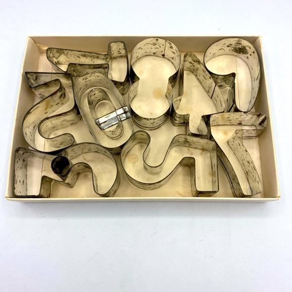 Vintage Fox Run Craftsman Number Cookie Cutter Set In Original Box - Picture 8 of 9